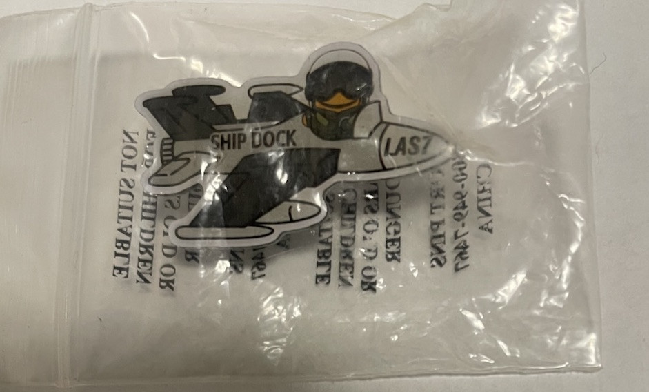 Peccy On A Jet Amazon Pin