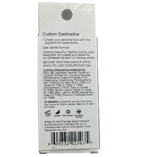 E.l.f. Elements Custom Eye Shadow, 2503 Ivory, 0.05 Oz