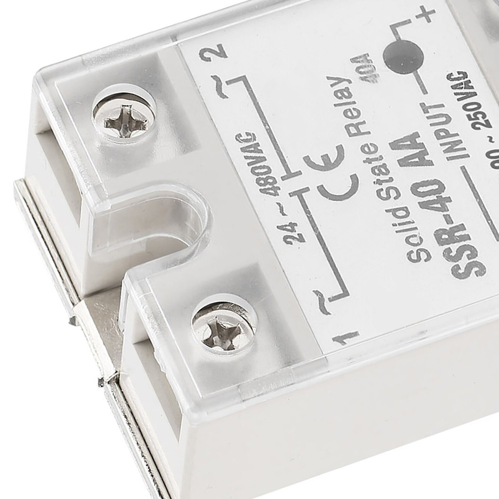 SSr 40AA 40A Solid State Relay Module AC-AC Input 90-250V AC Output 24-480V AC