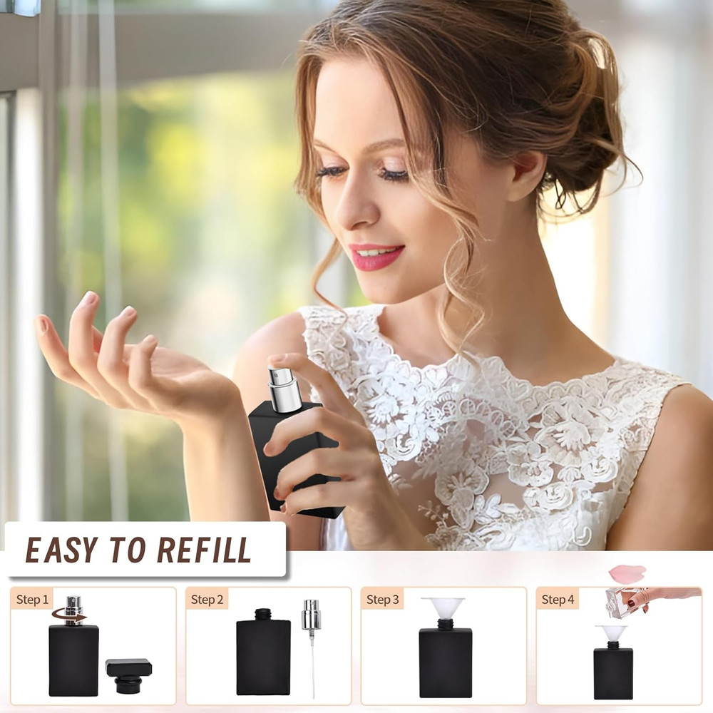 Perfume Bottle Atomizer 30ML Refillable Fine Mist Spray Bottles, Empty Glass Ess
