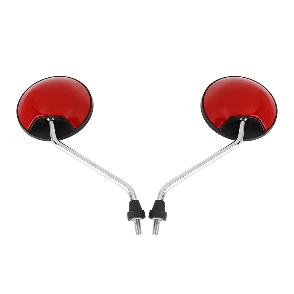 Universal Pair Red Motorcycle Mirror Rear Side Mirror