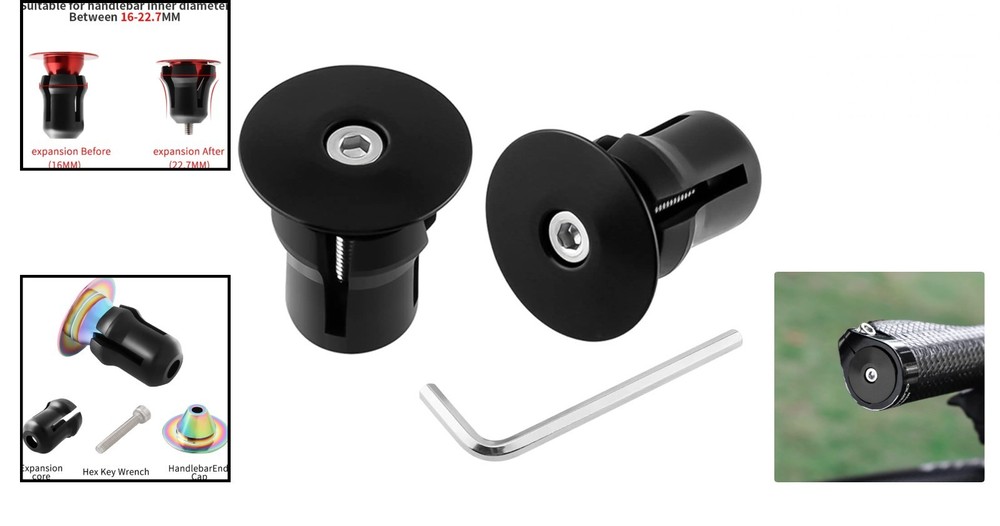 Aluminum Bicycle Handlebar Plugs - Easy Install for Optimal Performance
