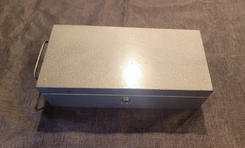 metal lock box and key 12" long