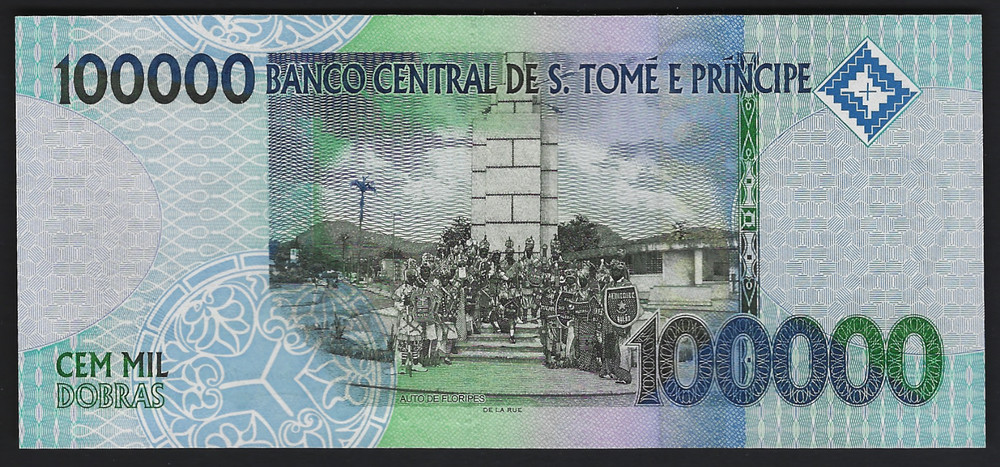 2013 St. Thomas and Prince 100,000 Dobras #69c Uncirculated