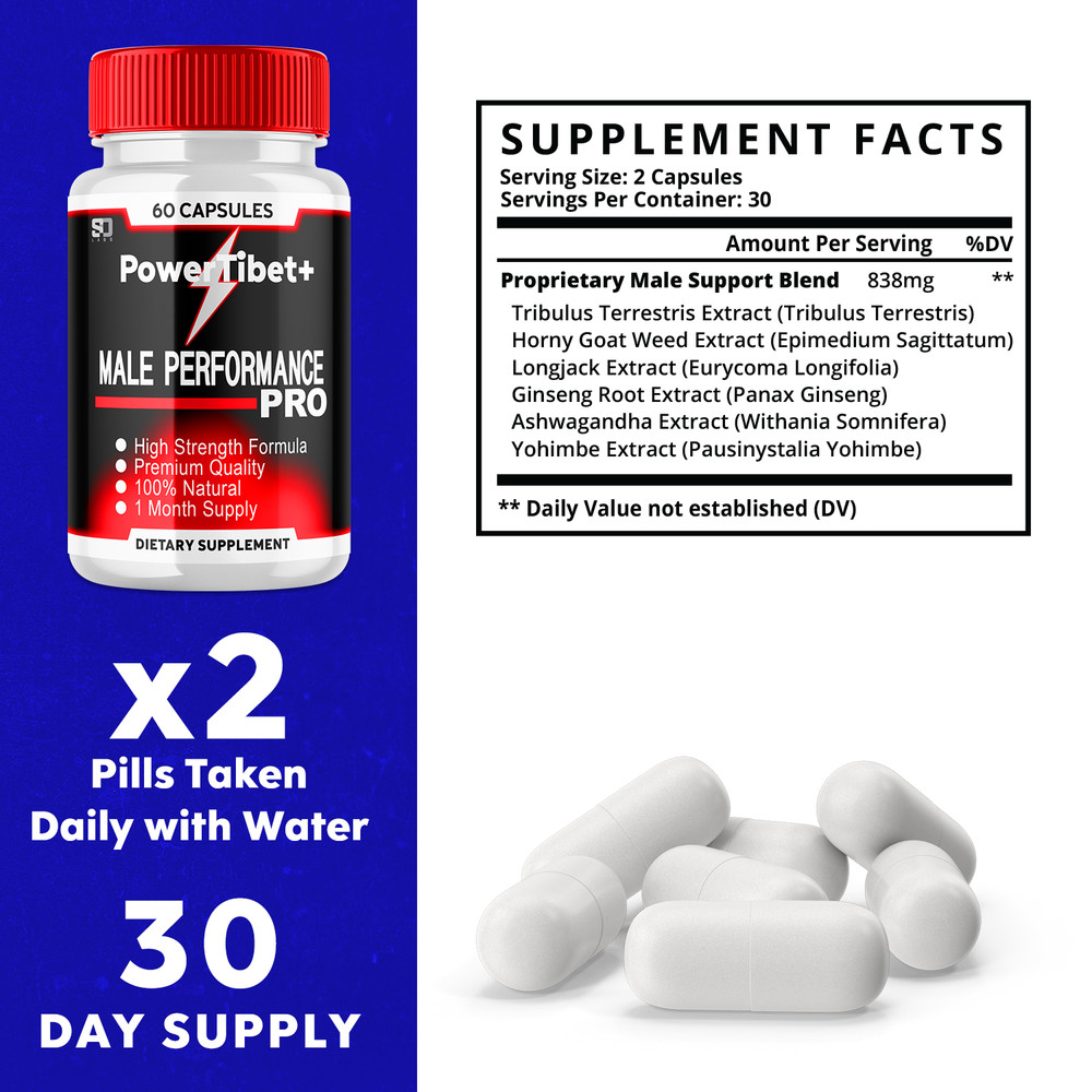 Power Tibet + Enhanced Vitality and Performance Support for Men (5 Pack)