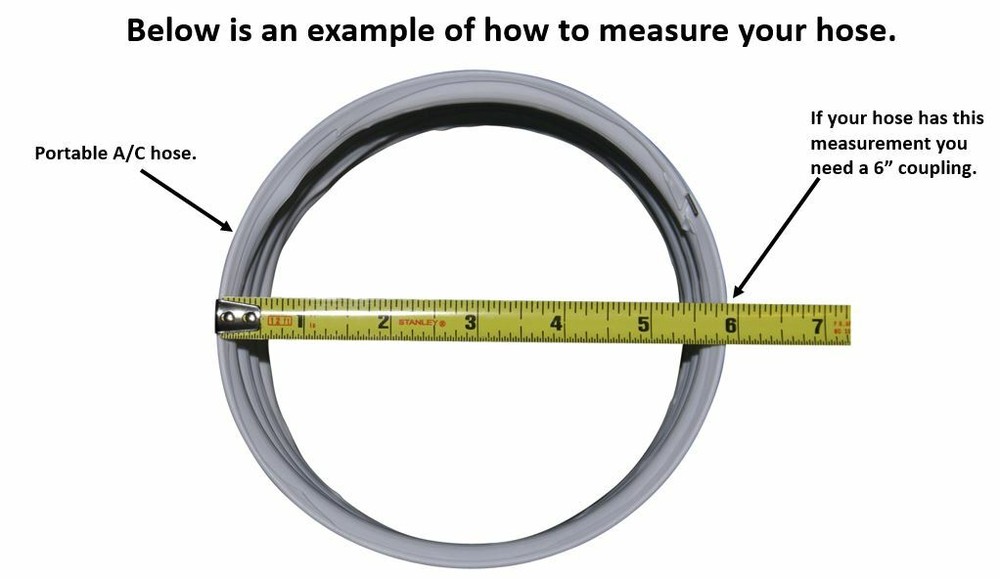 6" Diameter Portable Air Conditioner(AC) Hose Coupling/Connector/Coupler