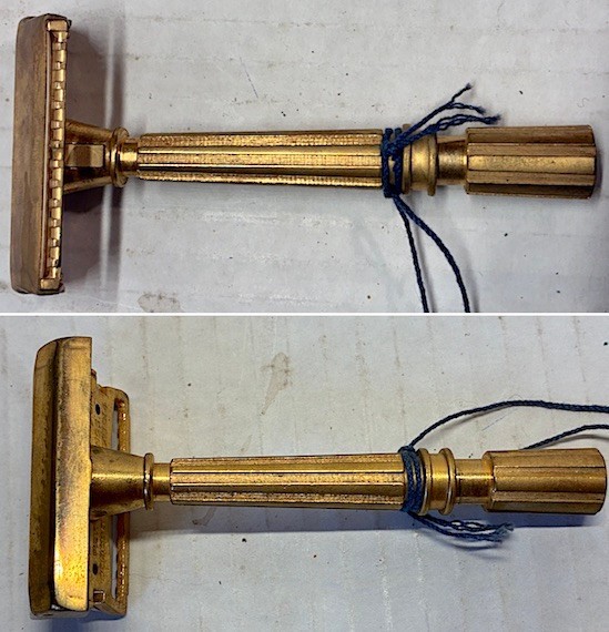 2 Gillette GEM Razors Micromatic in Box with Tags and Push Button Plastic Handle