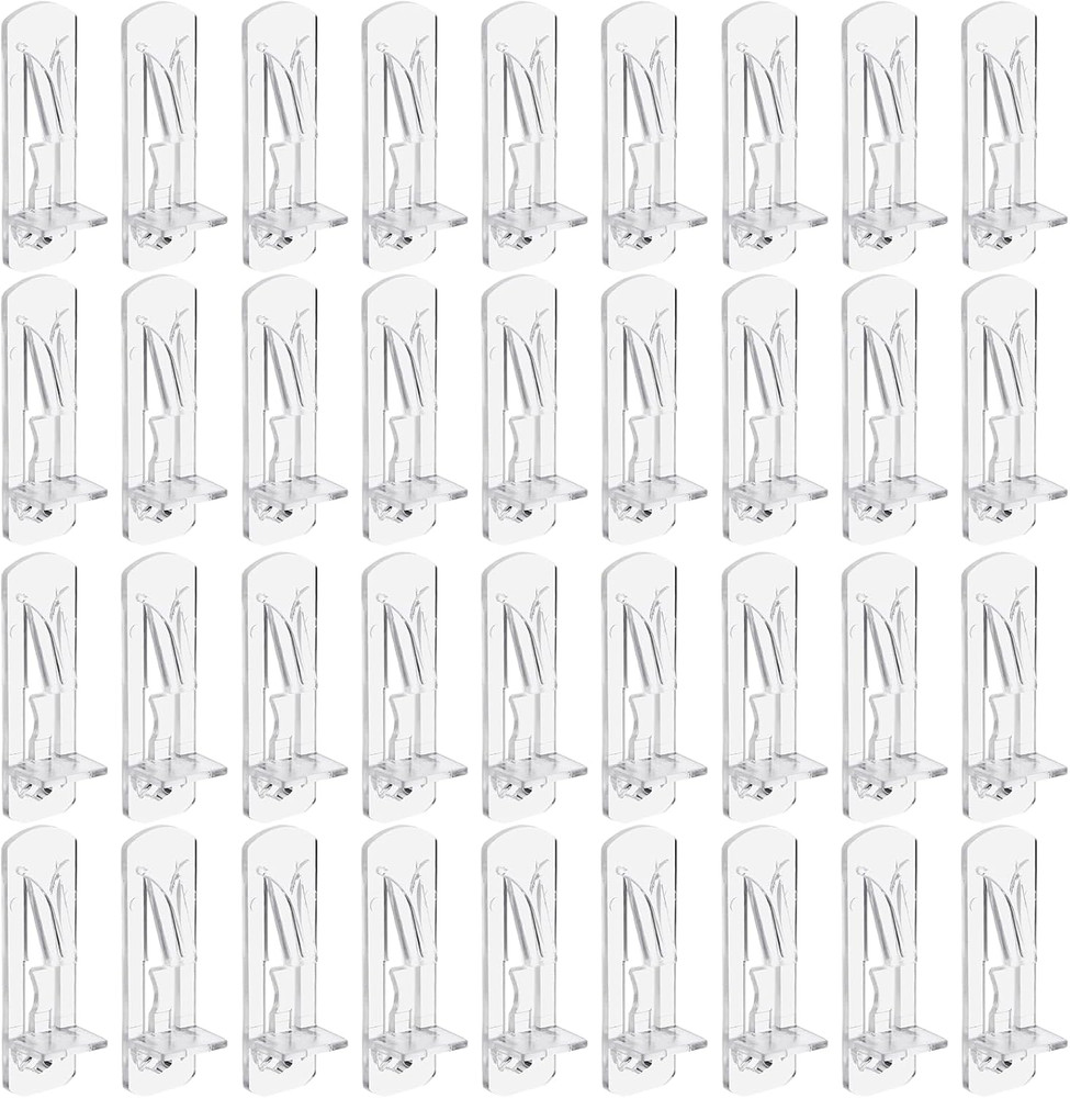 36 Pcs Plastic Locking Shelf Pins, Cabinet Clips Locking Support Pegs, Fits 7...