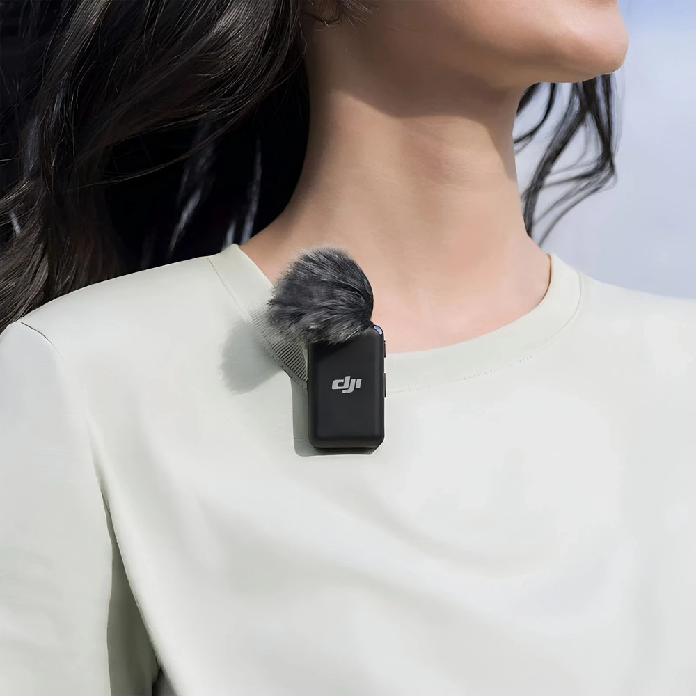DJI Pocket 2 Wireless Mic Transmitter + Windscreen (Black)​ work good IN US