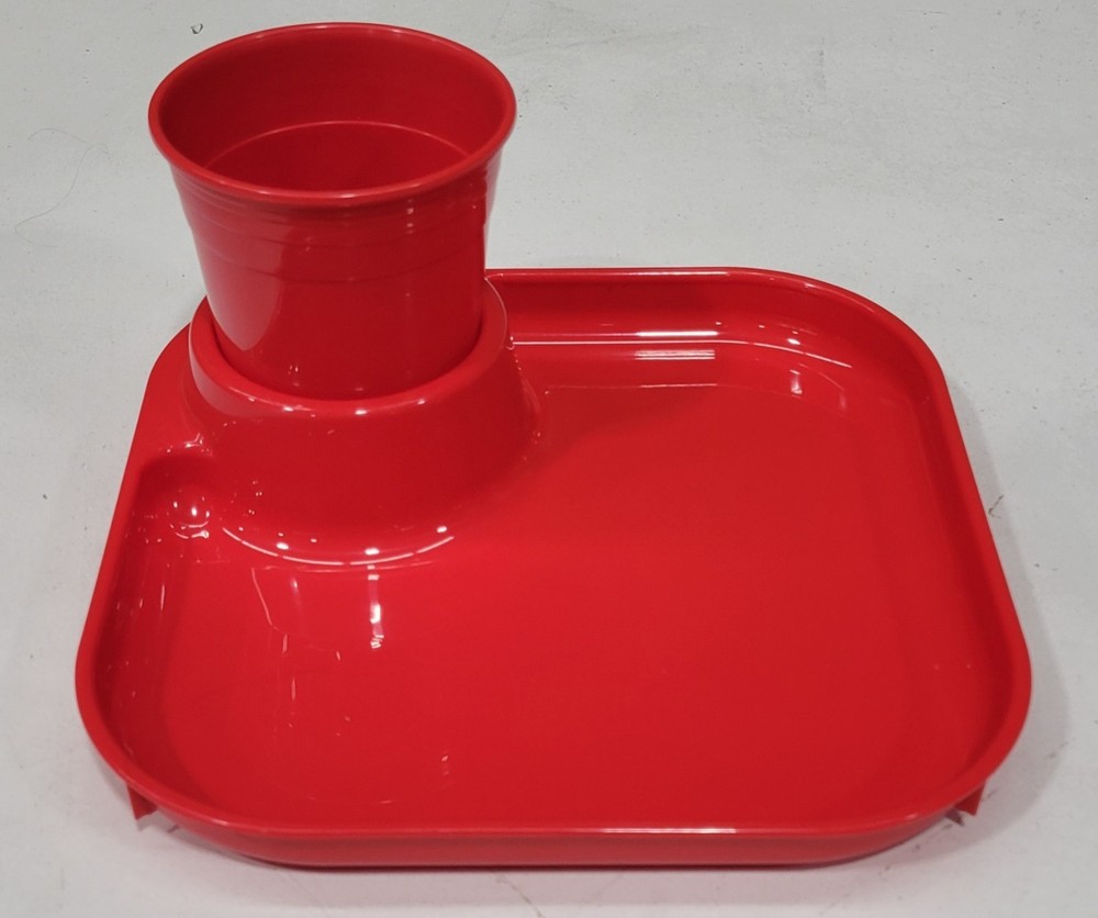 Great Plate Red Square Plates and Cups (5 pair pack)