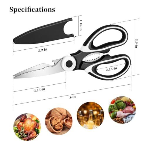 Chef Kitchen Shears Sharp Scissors Stainless Steel Meat Chicken Professional