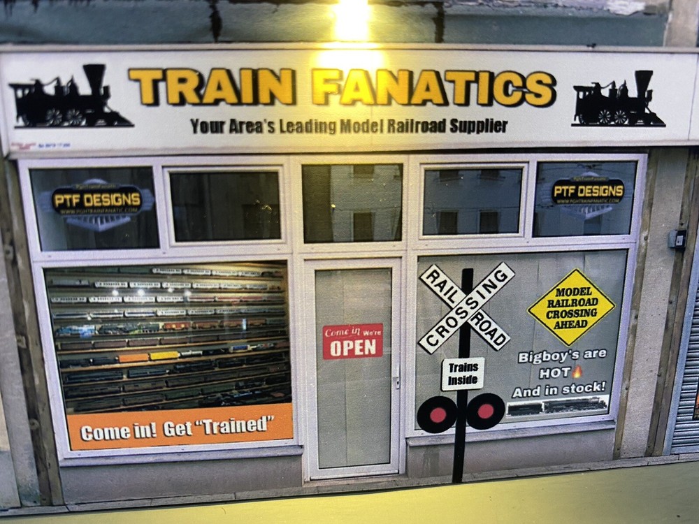O Scale Scratch Built "TRAIN STORE” Building Flat w/LED 🚂 MTH Lionel