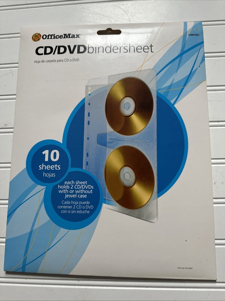 OfficeMax CD/DVD Binder Sheet - 10 Pack - Clear
