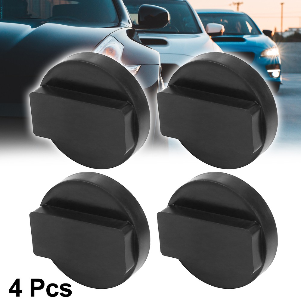 4pcs 0.87"x2.36" Jack Pad Support Rubber Frame Rail Protector Adapter for BMW