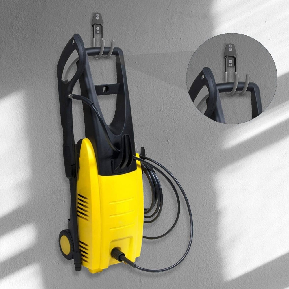 3-H Garden Hose Holder Wall Mount 2 Pack,Solid Steel 2 Pack Holder, Gray