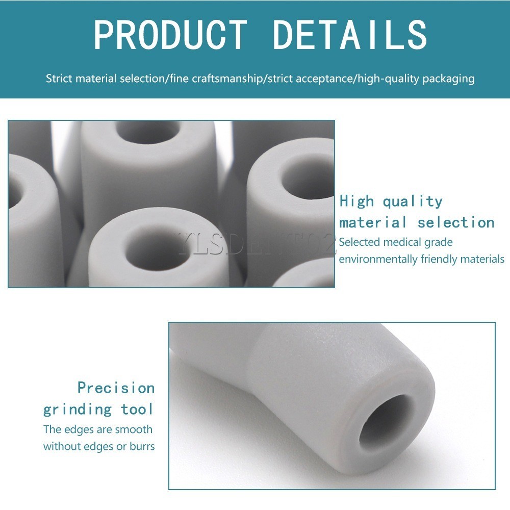 10X Dental Saliva Ejector Tip Snap Adapter Rubber Weak Suction Replacement