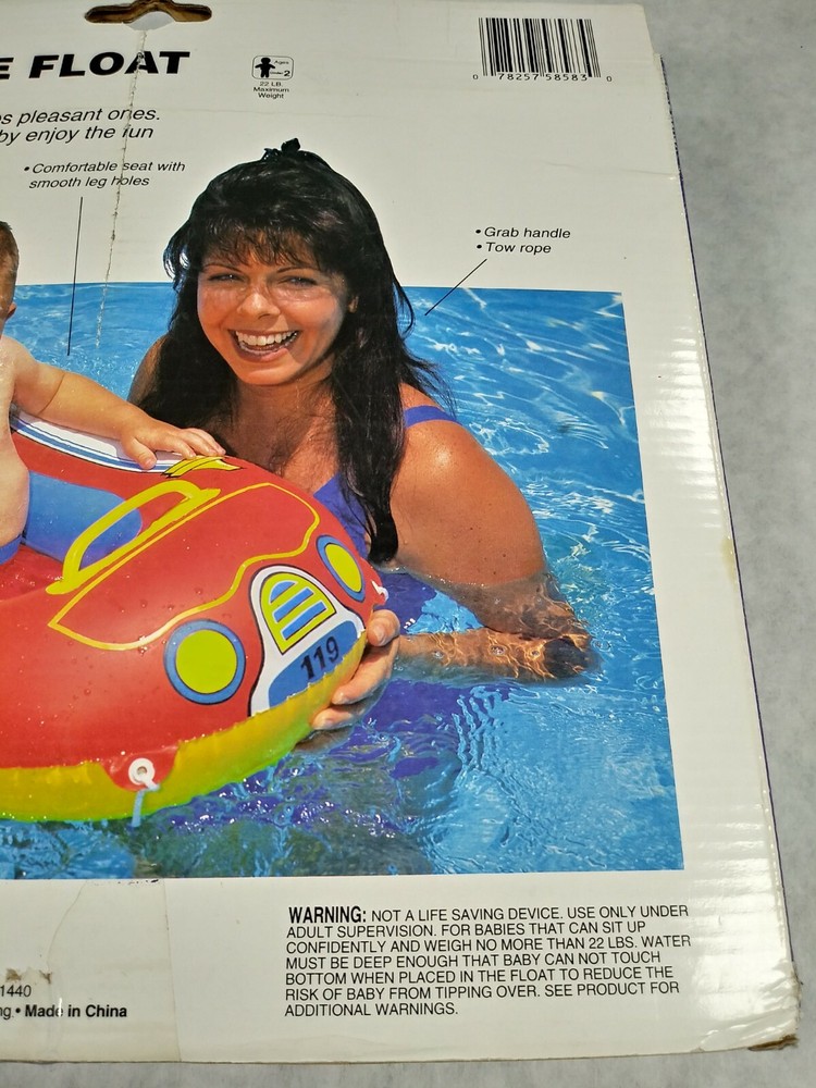 Inflatable Intex Fire Engine Ride On Pool Float Wet Set Toy NIB 1995 #58583