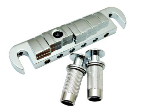 Compensated ALUMINUM Wraparound Combination Guitar Bridge/Tailpiece - CHROME