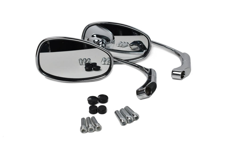 Motorcycle Rearview Mirror with 8/10mm Bolt (Chrome)