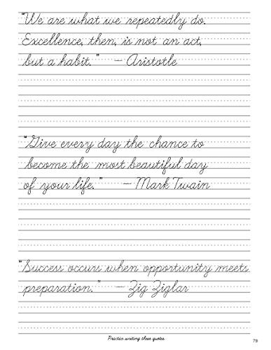 Cursive handwriting workbook for Adults: Learn to write in Cursive, Improve...