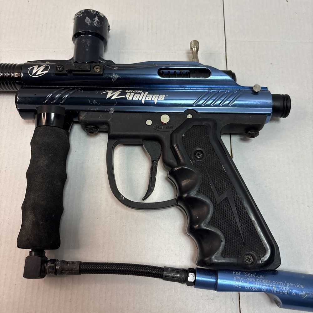 Viewloader Blue High Voltage Paintball Marker 9” Barrel