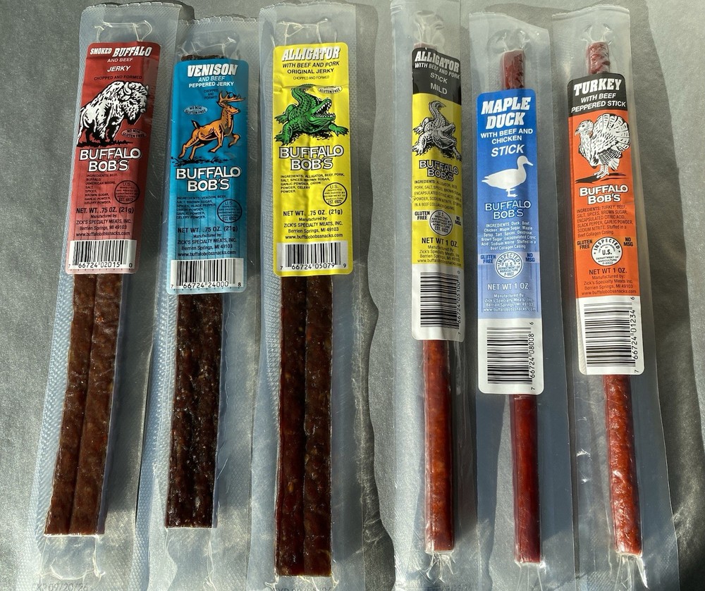 Buffalo Bobs Wild Game Meat Snacks Variety Pack 6 Sampler Pack 9/2026