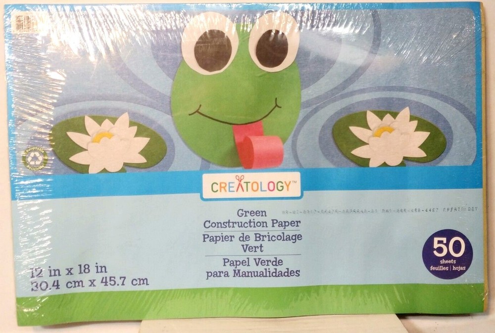 Creatology Green Construction Paper 50 Sheets 12" X 18" Sealed Recyclable