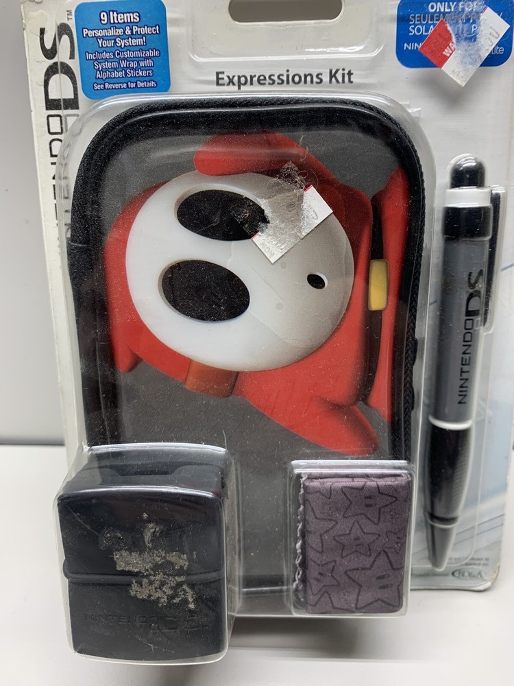 Nintendo DS Lite Mario Shy Guy Expression Kit New