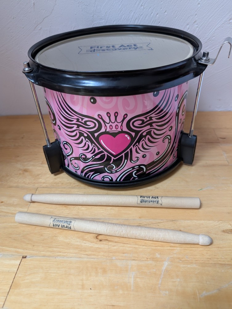 First Act Discovery Tom Drum Pink Heart Wings