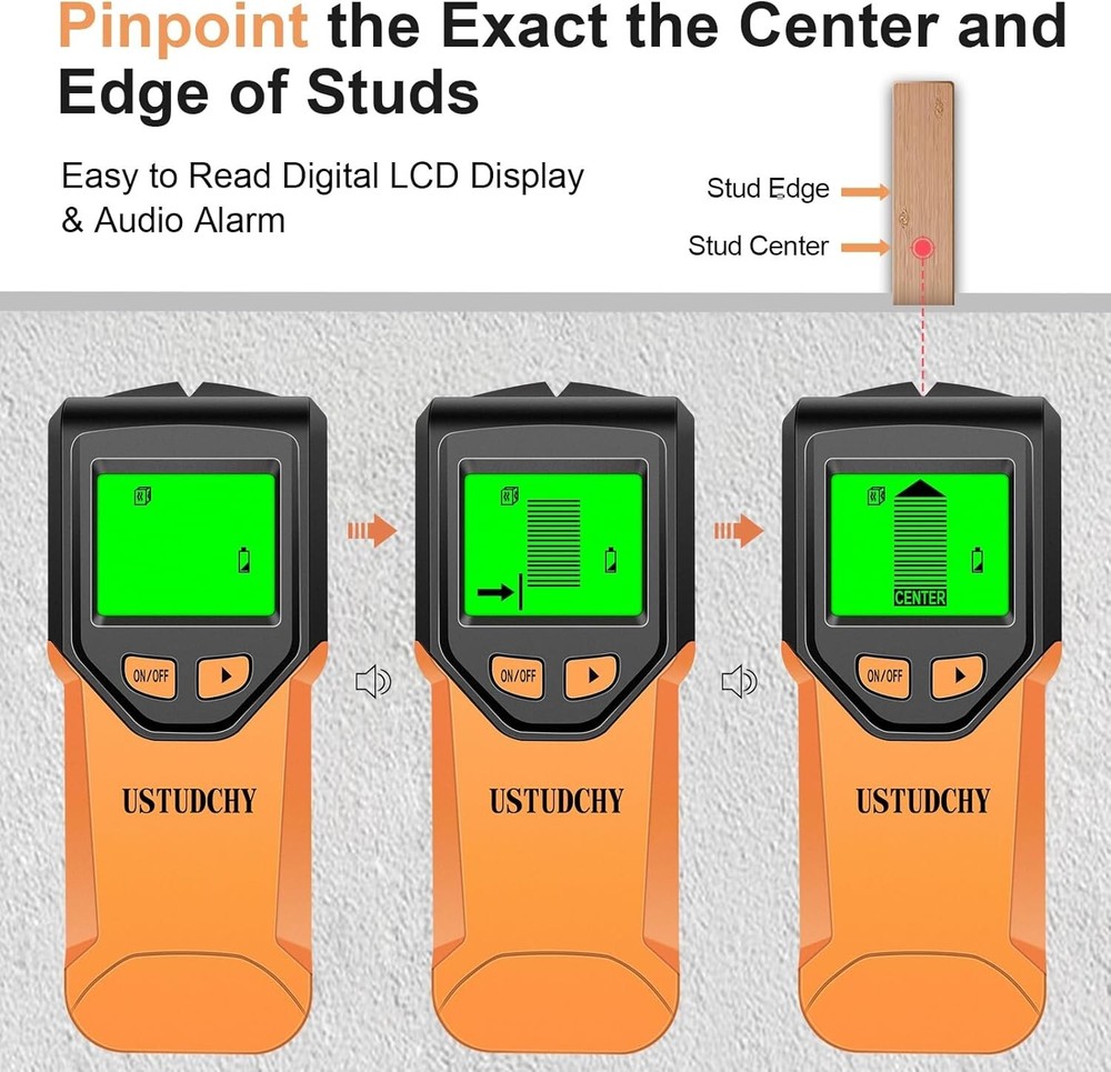 Stud Finder - 5 in 1 Electronic Stud Finder Wall Scanner, Stud Sensor with Digit