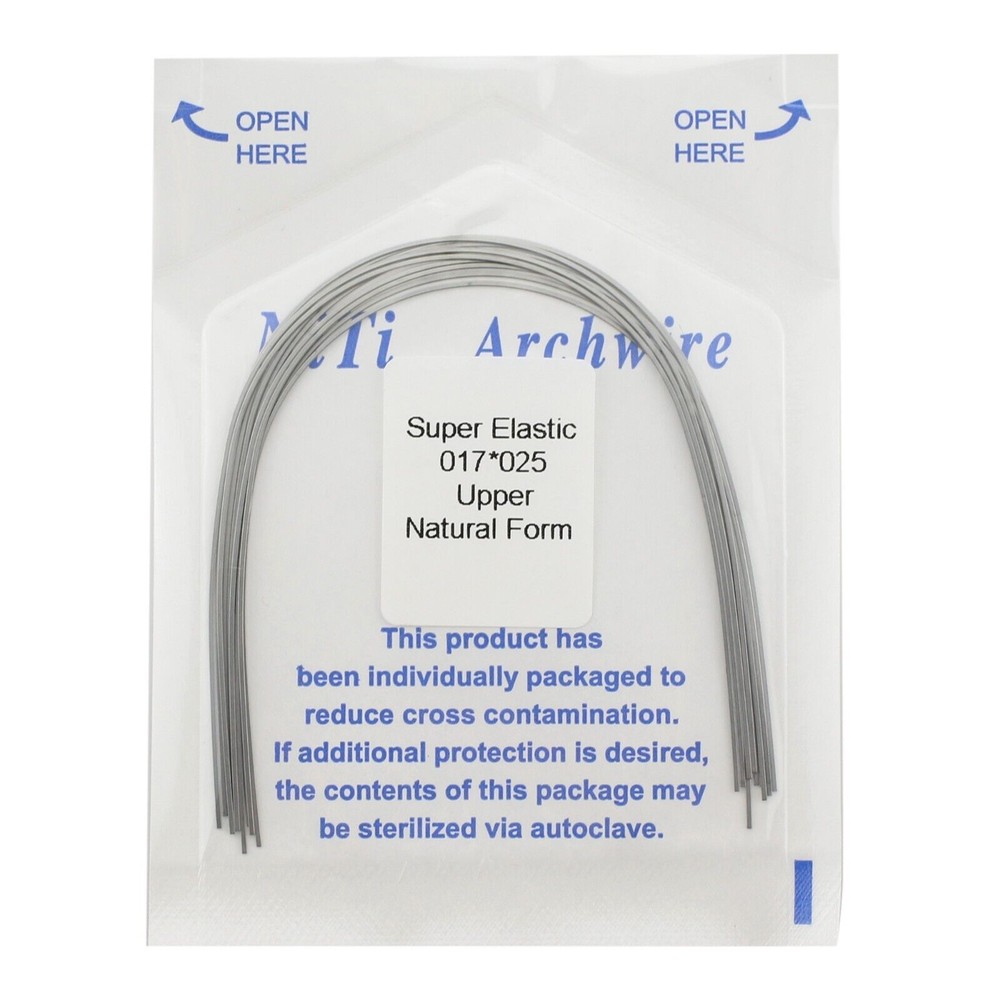 100 Pcs Dental Orthodontic Arch Wire Super Elastic NiTi Rectangular Natural