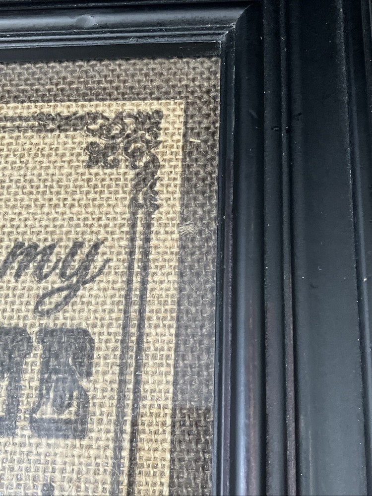 11” X 13” FRAMED BURLAP SAYING BAR ACCESSORY