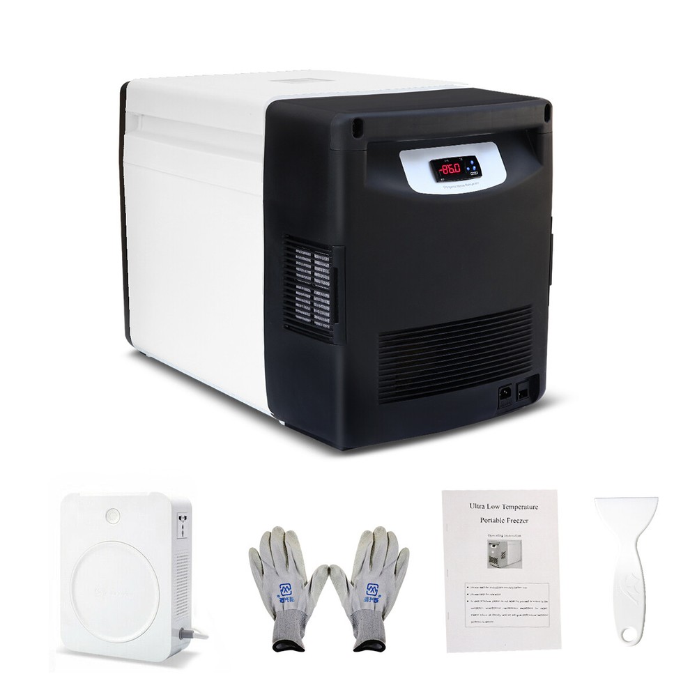 20L Black -86° Ultra-Low Temperature Freezer Laboratory Samples Storage Fridge