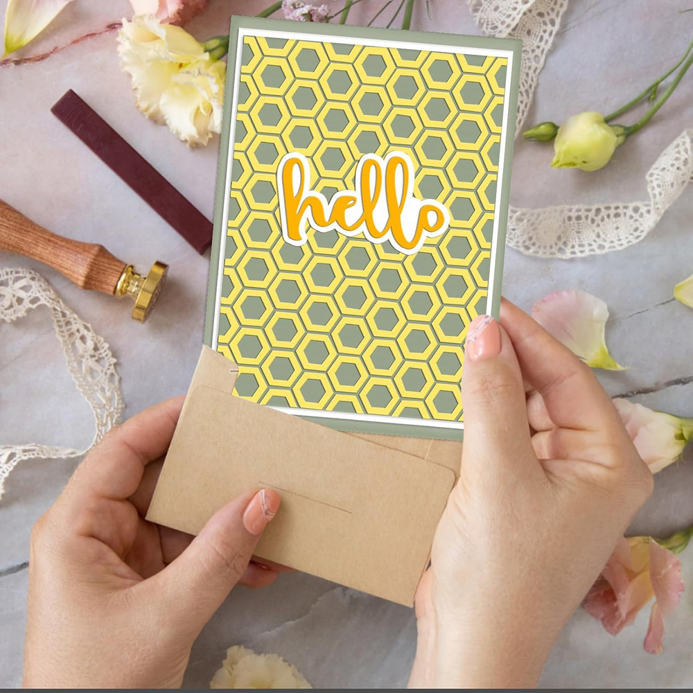 3D Textured Embossing Folders for Card Making, Bee Honey Plastic Embossing Folde