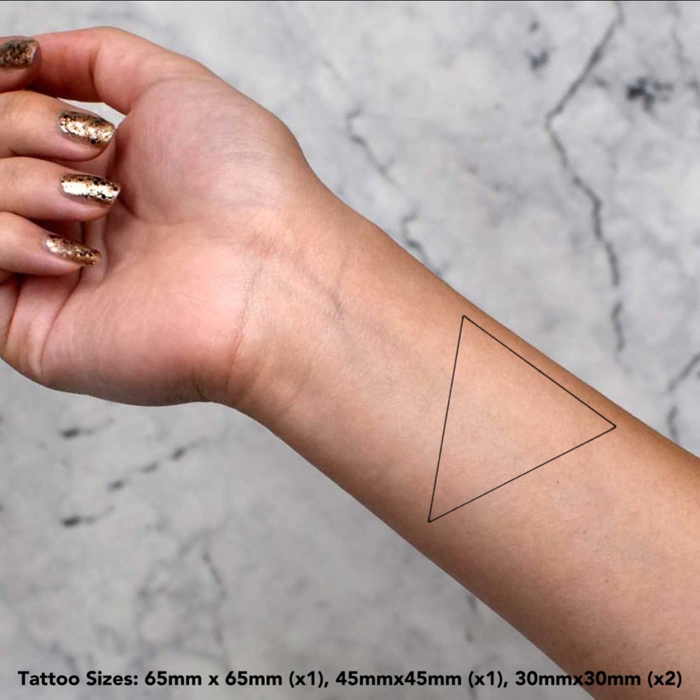 4 x 'Inverted Triangle' Temporary Tattoos / Transfers (TO00004130)