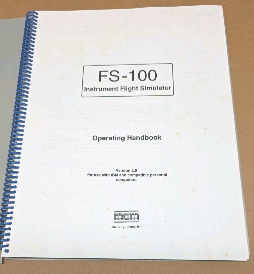MDM Instrument Flight Simulator Operating Handbook