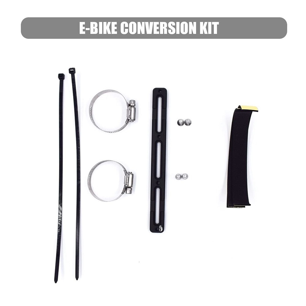 Ebike Conversion Kit for Battery Adapter Frame Mount, Aluminum Black