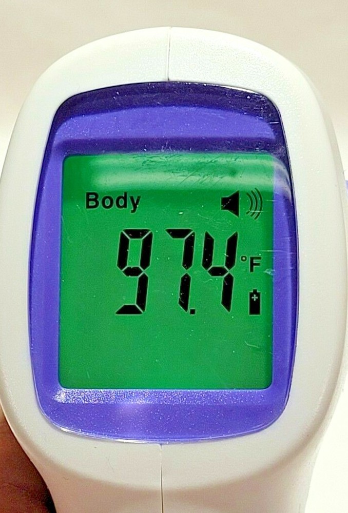 Infrared Forehead Thermometer ROHS Model GP-300 W/ Memory, Digital & Light