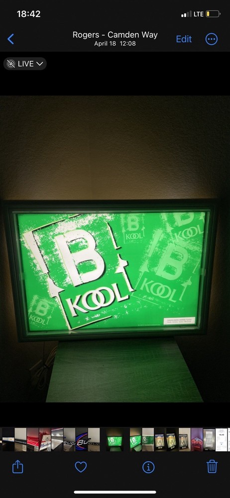 kool cigarette lighted sign vintage