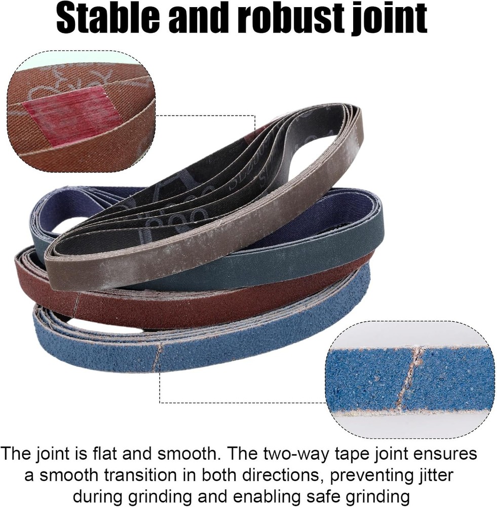 45pcs Replacement Knife Sharpener Belts for Work Sharp, 1/2" x 12" Multi-Grit To