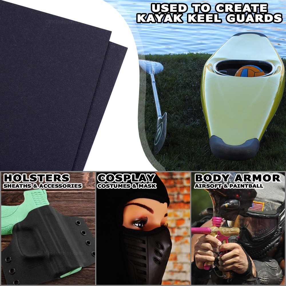 Kydex V Thermoform Sheets - Black P1 Texture, 2 Pack for Custom Projects