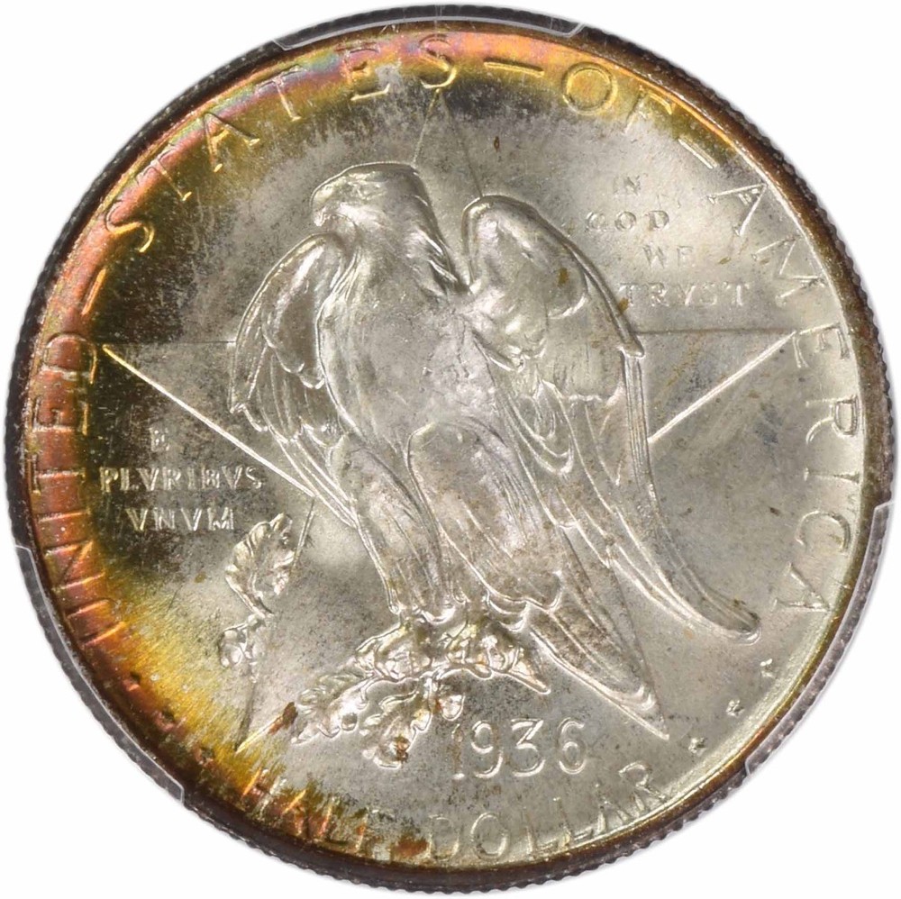 Texas Commemorative Silver Half Dollar 1936 MS68 PCGS