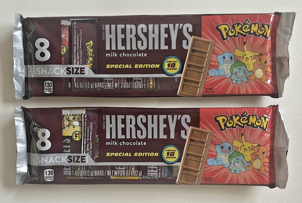 POKEMON  Special Edition 'Snack Size' Hershey Chocolate Bars