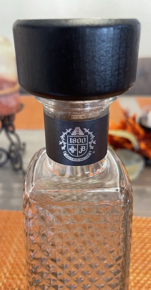Empty 1800 Cristalino Añejo Tequila Bottle with cork Authentic Great condition✨