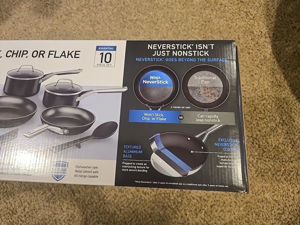 New Ninja NeverStick Essential 10-Piece Cookware Set, C19010