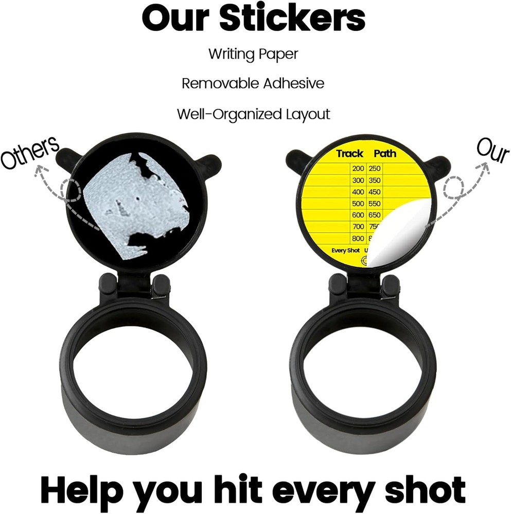 Twizz Scope DOPE Sticker Pack: Removable, Writable Adhesive Yellow + Green