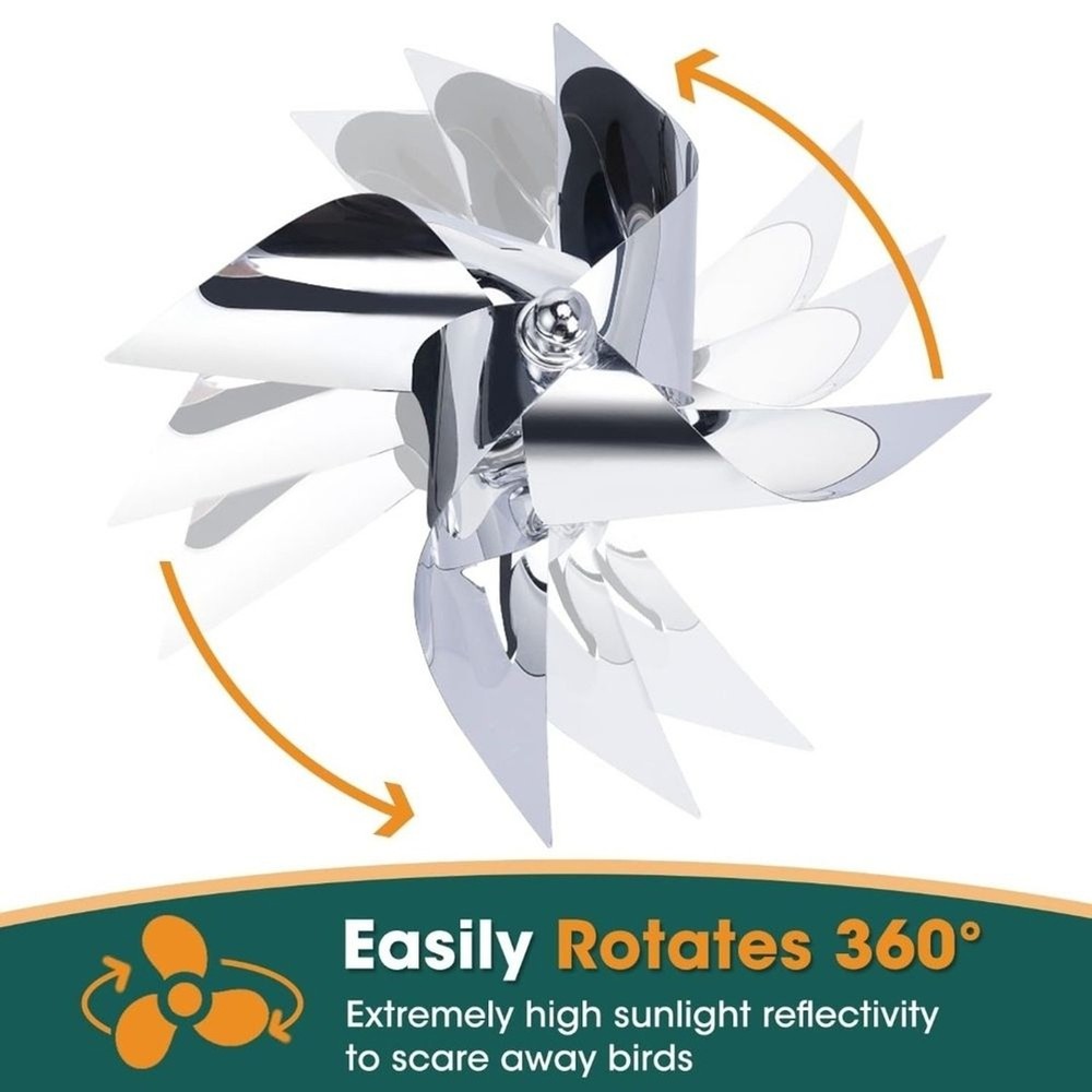NEW!! 2 Pack Windmill Reflectors Bird Repellent & Deterrent