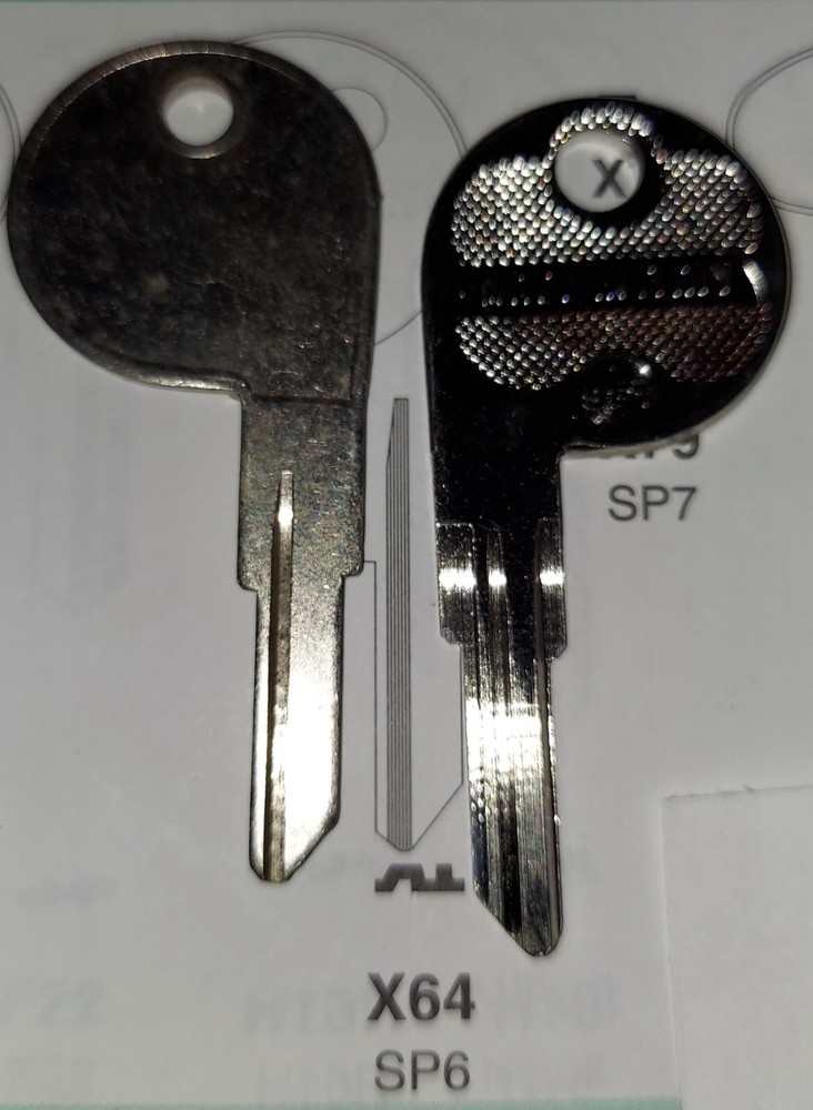 Fiat X64, SP4, SF1 Vintage Key Blank.