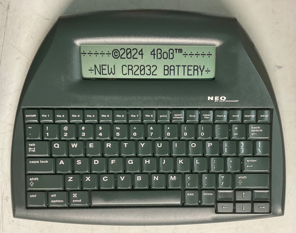 AlphaSmart ✅NEO✅ TESTED CR2032 REPLACED Word Processor NEW BATTERIES USB CABLE