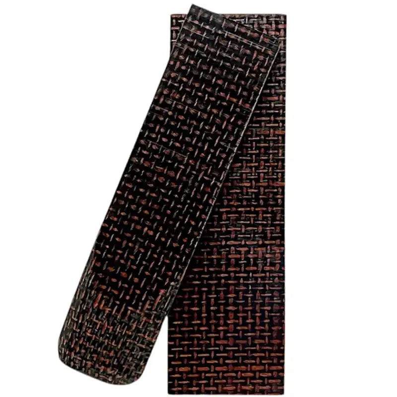 Burlap Micarta- Black/Red- Scales